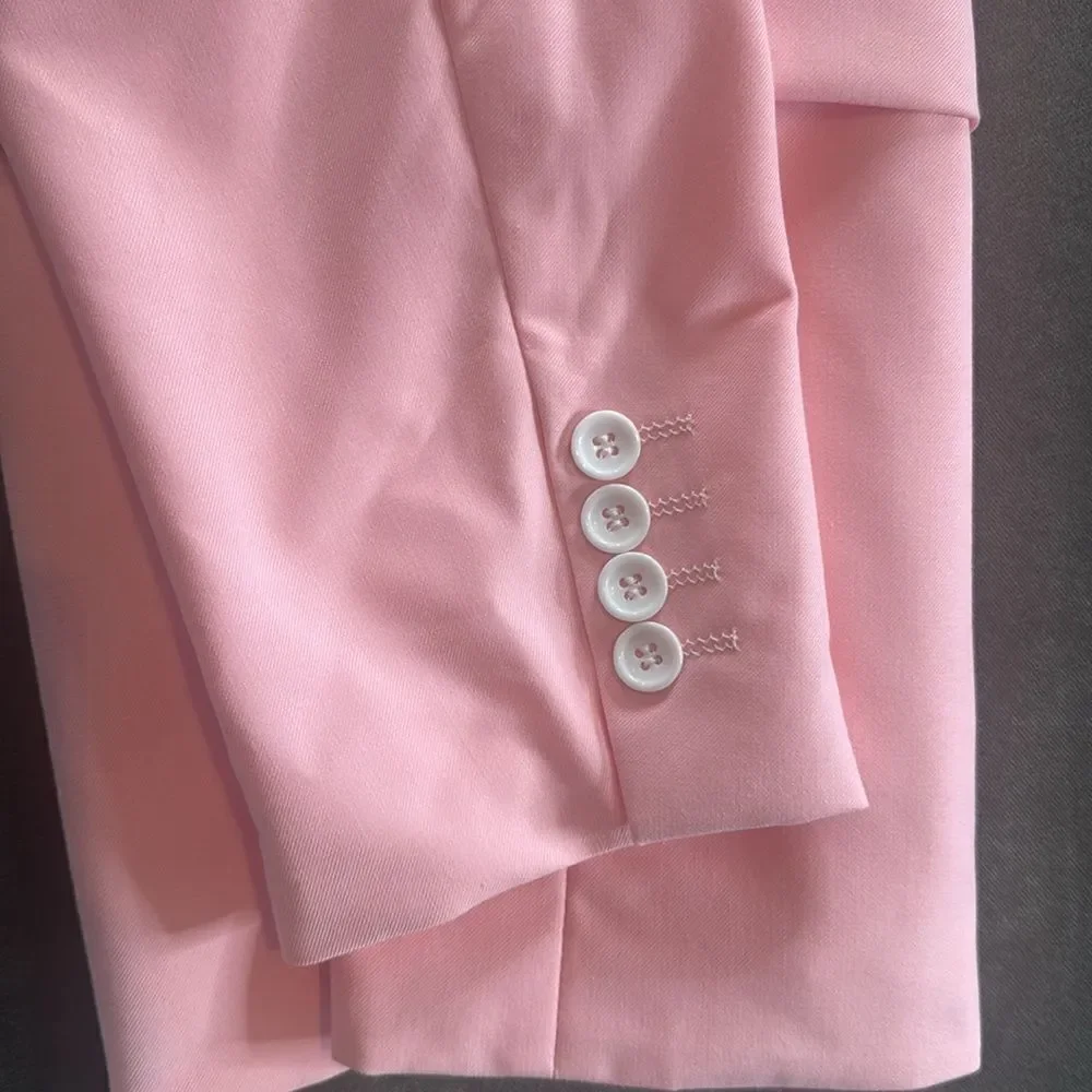 Men’s Mogu Pink Suit Jacket Blazer One Button Notched Lapel Size 40 NWT